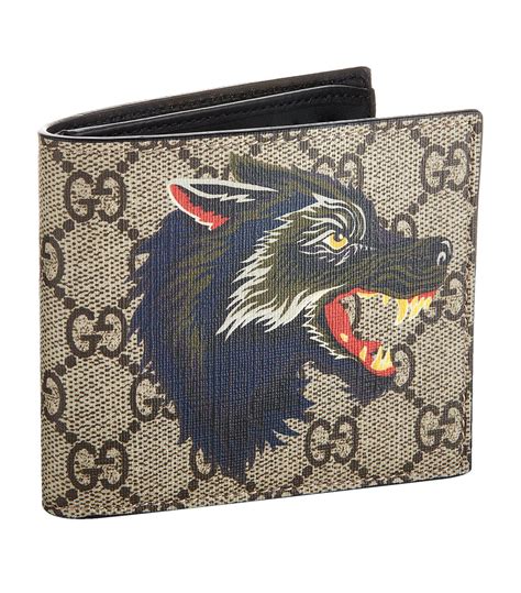 gucci red wolf wallet|Gucci signature web wallet.